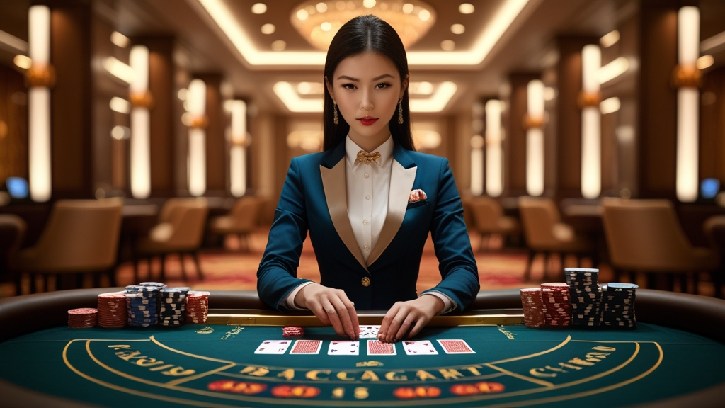 Sòng bài 88CLB dealer xinh đẹp baccarat